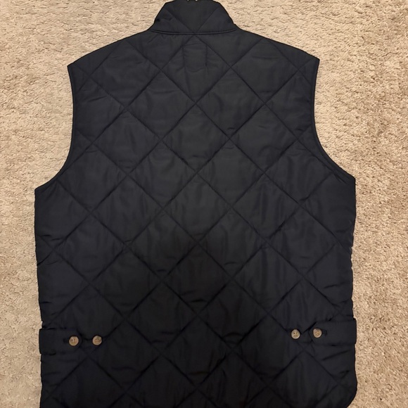J. Crew Men's Black and Olive Quilted Vest - Picture 2 of 2